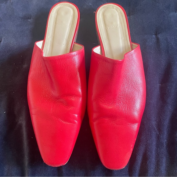 Theory red Cidran slip on shoes 40 - Picture 2 of 6
